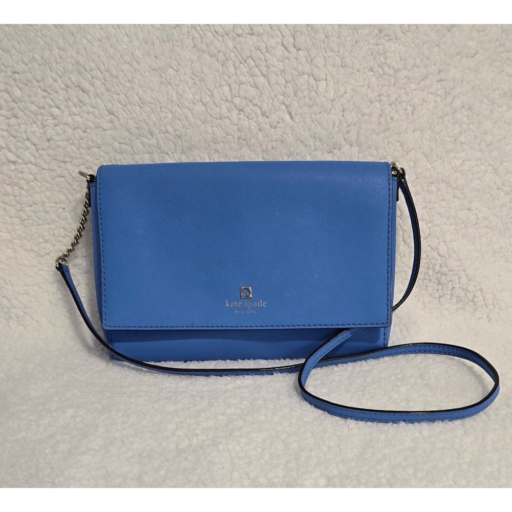 Kate Spade Blue Leather Crossbody Bag